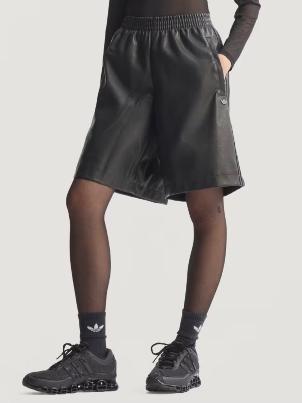 adidas pleather firebird jorts